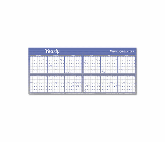 AAGA177 Horizontal Erasable Wall Planner, 60" x 26", 2013 By AT-A-GLANCE