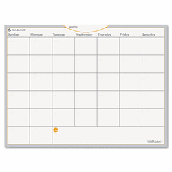 AAGAW502028 WallMates Self-Adhesive Dry-Erase Monthly Planning Surface, White, 24" x 18" By AT-A-GLANCE