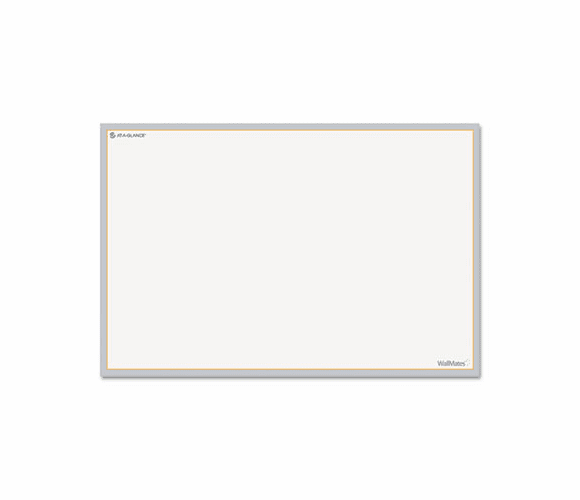 AAGAW601028 WallMates Self-Adhesive Dry-Erase Writing Surface, White/Gray, 36" x 24" By AT-A-GLANCE