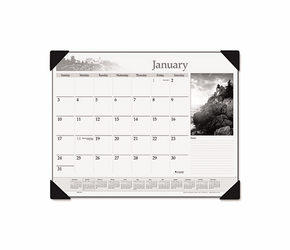 AAGDMD16200 Recycled Black-and-White Desk Pad, Black and White, 22 x 17, 2013 By AT-A-GLANCE