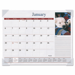 AAGDMD16632 Recycled Puppies Desk Pad, 22 x 17, 2013 By AT-A-GLANCE