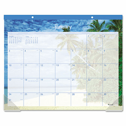 AAGDMDTE232 Recycled Tropical Escape Desk Pad, 22" x 17, Design, 2013 By AT-A-GLANCE