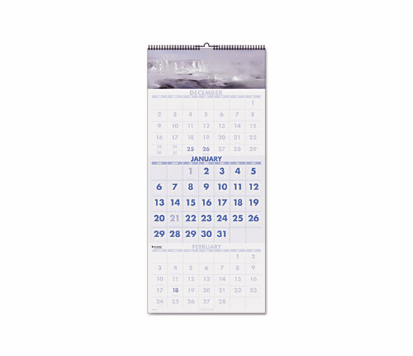 AAGDMW50328 Recycled Scenic 3-Month Wall Calendar, 12 1/4 x 27, 2012-2014 By AT-A-GLANCE