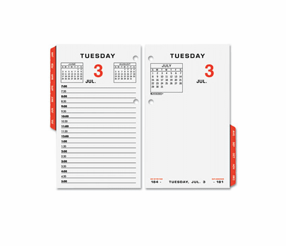 AAGE01750 Two-Page-Per-Weekday Calendar Refill, 3 1/2" x 6", 2013 By AT-A-GLANCE