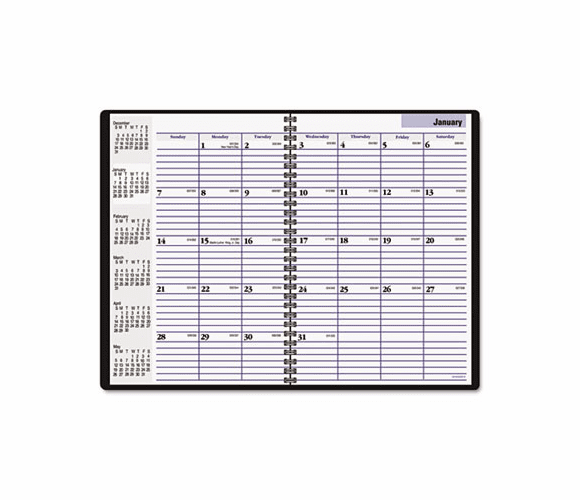 AAGG47000 Recycled Monthly Planner, Black, 7 7/8" x 11 7/8", 2012-2014 By AT-A-GLANCE