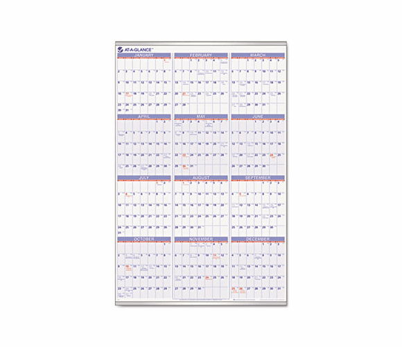 AAGPM1228 Recycled Yearly Wall Calendar, 24" x 36", 2013 By AT-A-GLANCE