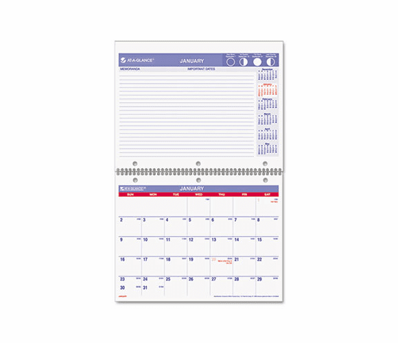 AAGPM17028 Recycled Desk/Wall Calendar, 11 x 8-1/2, 2013 By AT-A-GLANCE