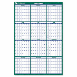 AAGPM21028 Recycled Vertical Erasable Wall Planner, 24" x 36", 2013 By AT-A-GLANCE