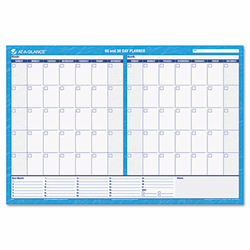 AAGPM33328 Recycled 30/60-Day Undated horizontal Erasable Wall Planner, 48 x 32, Blue/White By AT-A-GLANCE