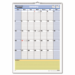 AAGPM5228 QuickNotes Recycled Wall Calendar, 12" x 17", 2013 By AT-A-GLANCE