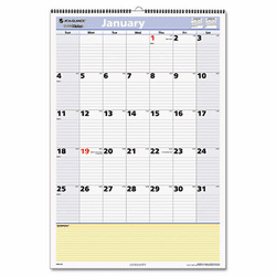 AAGPM5428 QuickNotes Recycled Wall Calendar, 15 1/2" x 22 3/4", 2013-2014 By AT-A-GLANCE
