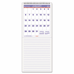 AAGPME528 Mini Monthly Wall Calendar With Erasable Backer, 6-1/2" x 15", White, 2013 By AT-A-GLANCE