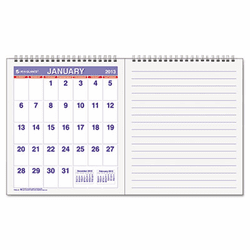 AAGPMN528 Mini Monthly Wall Calendar With Notes Pages, 13 x 7-1/2", White, 2013 By AT-A-GLANCE