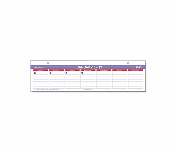 AAGPW728 Mini Weekly Wall Calendar, 15" x 14", White, 2013 By AT-A-GLANCE