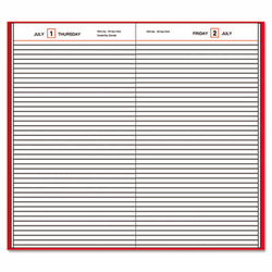 AAGSD38172 Standard Diary Recycled Daily Diary, 8 3/16 x 13 7/16, Red By AT-A-GLANCE