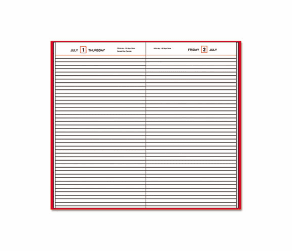 AAGSD38172 Standard Diary Recycled Daily Diary, 8 3/16 x 13 7/16, Red By AT-A-GLANCE