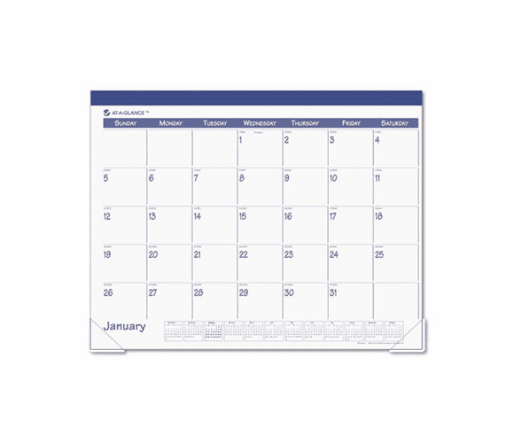 AAGSK2517 Recycled Fashion Desk Pad, Blue, 22" x 17", 2013 By AT-A-GLANCE