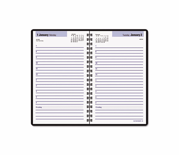 AAGSK4400 Recycled Daily Appointment Book, Black, 4 7/8" x 8", 2013 By AT-A-GLANCE
