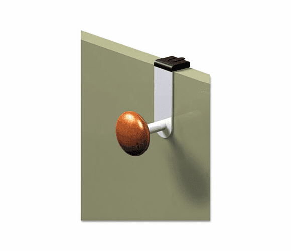 ABAPM1PARTBO Cubicle Garment Peg, 1 Hook, 2-19/50 x 7-8/9 x 4-31/50, Metallic Grey By ALBA