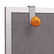 ABAPM1PARTBO Cubicle Garment Peg, 1 Hook, 2-19/50 x 7-8/9 x 4-31/50, Metallic Grey By ALBA