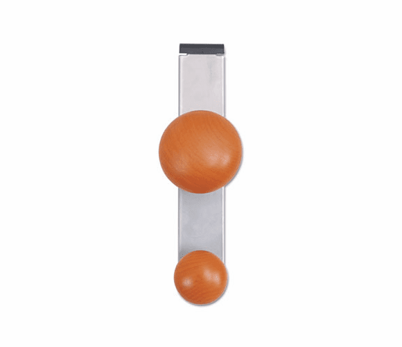 ABAPM2PARTBO Cubicle Garment Peg, 2 Hook, 2-19/50 x 7-8/9 x 7-3/4, Metallic Grey By ALBA