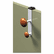 ABAPM2PARTBO Cubicle Garment Peg, 2 Hook, 2-19/50 x 7-8/9 x 7-3/4, Metallic Grey By ALBA