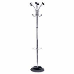 ABAPMCLAS Chromy Coat Tree, Six Knobs, Chrome By ALBA