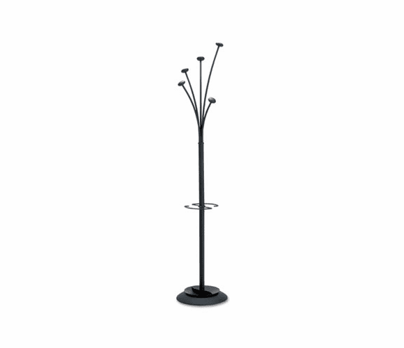 ABAPMFESTYN Festival Coat Tree, Five Knobs, Black By ALBA