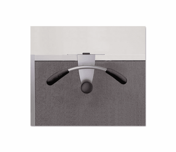 ABAPMMOUSPART Over-The Panel Garment Partition Valet, Silver/Black, 15 x 6 x 6 By ALBA