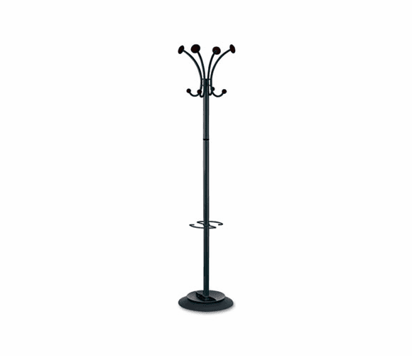 ABAPMVIENAN Stily Coat Rack, Eight Knobs, Steel, Black By ALBA