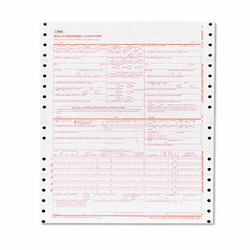 ABFCMS1500C CMS Health Insurance Claim Form, 9-1/2 x 11, Three-Part, 100 Continuous Forms By CARDINAL BRANDS INC.
