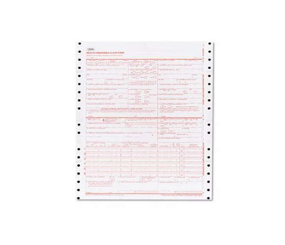 ABFCMS1500C CMS Health Insurance Claim Form, 9-1/2 x 11, Three-Part, 100 Continuous Forms By CARDINAL BRANDS INC.
