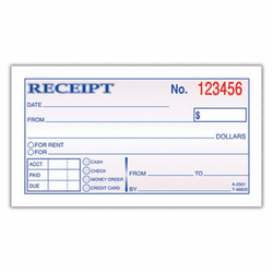 ABFDC2501 Receipt Book, 2 3/4 x 5 3/8, Two-Part, 50 Forms By CARDINAL BRANDS INC.