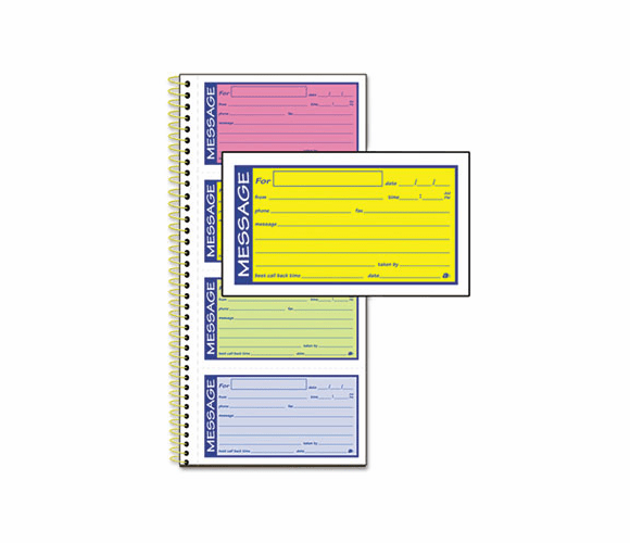 ABFSC1153RB Wirebound Telephone Message Book, Two-Part Carbonless, 200 Forms By CARDINAL BRANDS INC.