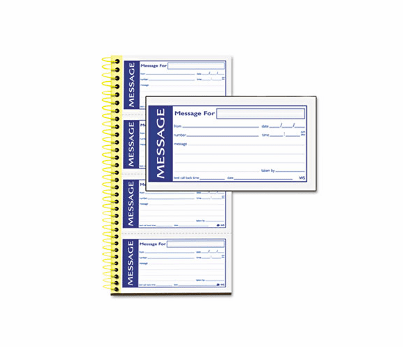 ABFSC1153WS Write 'n Stick Phone Message Pad, 2 3/4 x 4 3/4, Two-Part Carbonless, 200 Forms By CARDINAL BRANDS INC.
