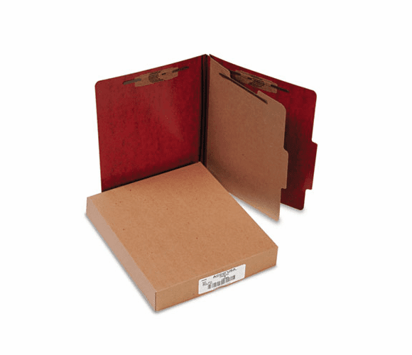 ACC15004 Presstex 20-Point Classification Folders, Letter, Four-Section, Red, 10/Box By ACCO BRANDS, INC.