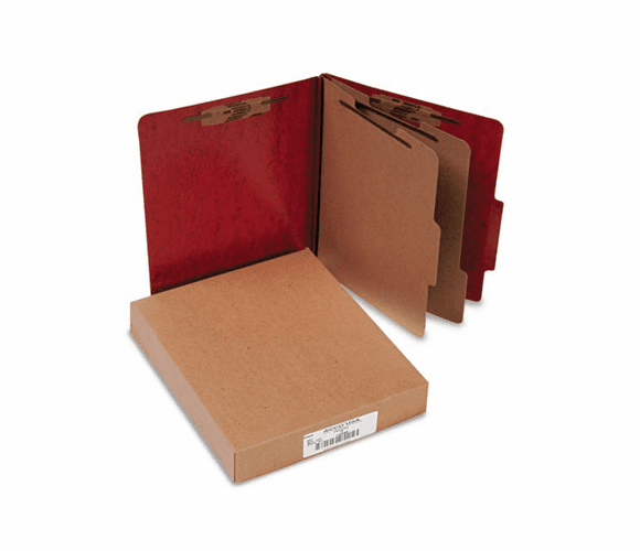 ACC15006 Presstex 20-Point Classification Folders, Letter, Six-Section, Red, 10/Box By ACCO BRANDS, INC.