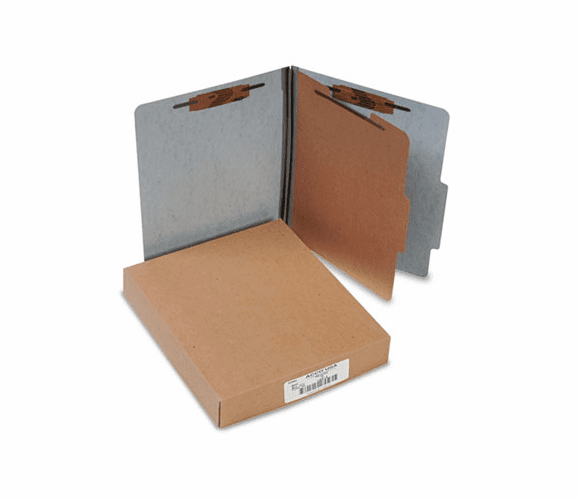 ACC15014 Presstex 20-Point Classification Folders, Letter, Four-Section, Gray, 10/Box By ACCO BRANDS, INC.