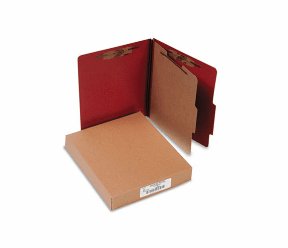ACC15034 Pressboard 25-Pt. Classification Folder, Letter, Four-Section, Earth Red, 10/Box By ACCO BRANDS, INC.