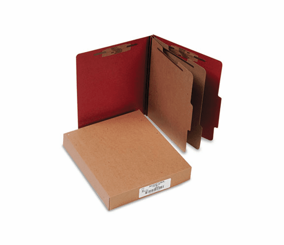 ACC15036 Pressboard 25-Pt. Classification Folder, Letter, Six-Section, Earth Red, 10/Box By ACCO BRANDS, INC.