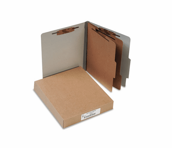 ACC15056 Pressboard 25-Pt. Classification Folders, Letter, Six-Section, Mist Gray, 10/Box By ACCO BRANDS, INC.