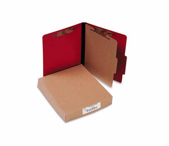 ACC15649 Presstex Classification Folders, Letter, Four-Section, Executive Red, 10/Box By ACCO BRANDS, INC.