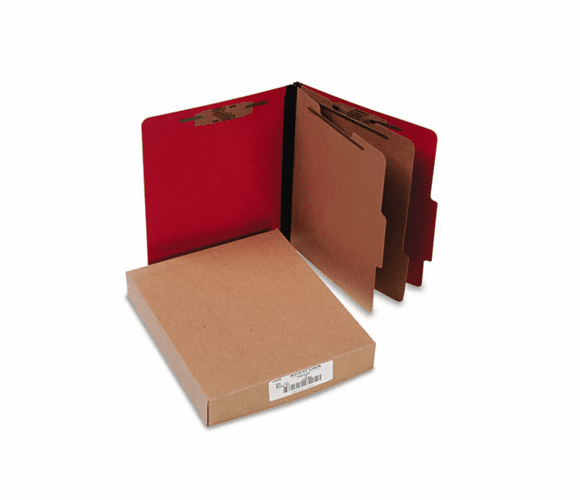 ACC15669 Presstex Classification Folders, Letter, Six-Section, Executive Red, 10/Box By ACCO BRANDS, INC.