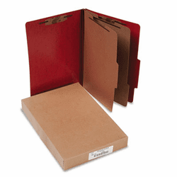 ACC16006 Presstex 20-Point Classification Folders, Legal, Six-Section, Red, 10/Box By ACCO BRANDS, INC.