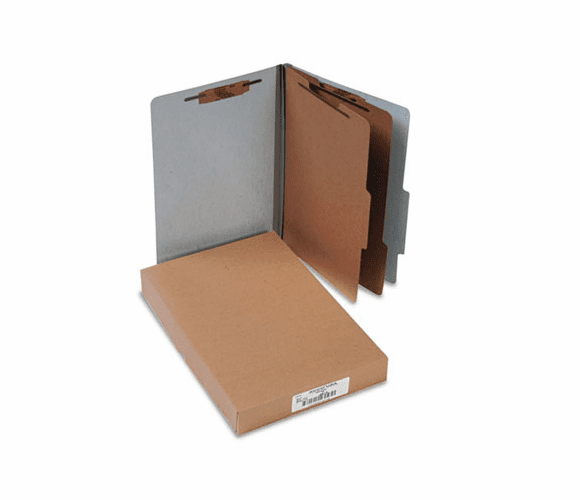 ACC16016 Presstex 20-Point Classification Folders, Legal, Six-Section, Gray, 10/Box By ACCO BRANDS, INC.