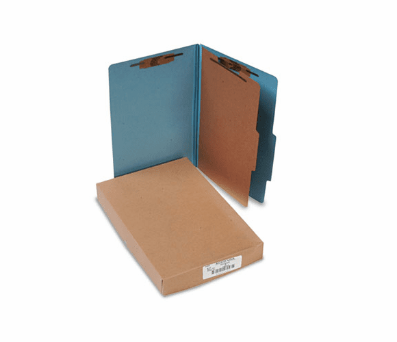 ACC16024 Pressboard 25-Pt. Classification Folders, Legal, Four-Section, Sky Blue, 10/Box By ACCO BRANDS, INC.