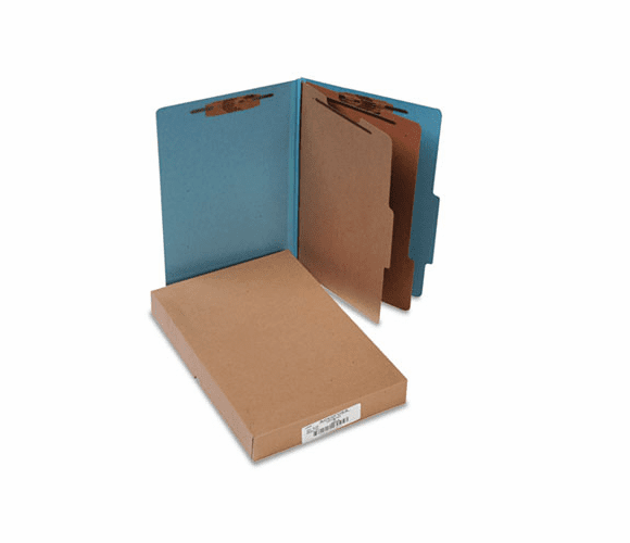 ACC16026 Pressboard 25-Pt. Classification Folders, Legal, Six-Section, Sky Blue, 10/Box By ACCO BRANDS, INC.