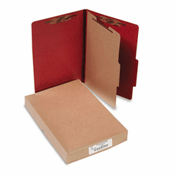 ACC16034 Pressboard 25-Pt. Classification Folder, Legal, Four-Section, Earth Red, 10/Box By ACCO BRANDS, INC.