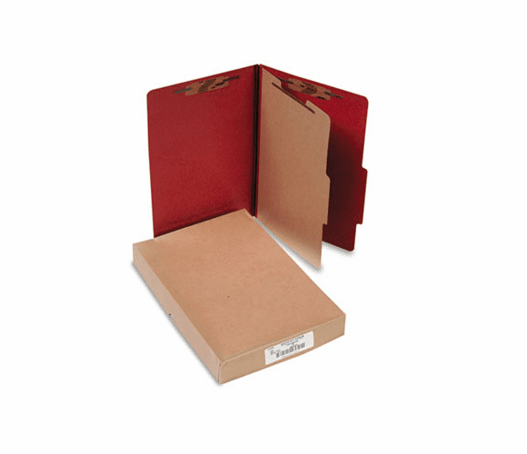 ACC16034 Pressboard 25-Pt. Classification Folder, Legal, Four-Section, Earth Red, 10/Box By ACCO BRANDS, INC.