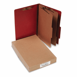 ACC16036 Pressboard 25-Pt. Classification Folder, Legal, Six-Section, Earth Red, 10/Box By ACCO BRANDS, INC.